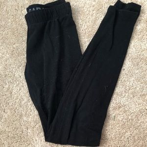 Black full-length leggings